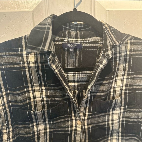 Madewell Flannel Trapeze Shirt XXS - Picture 2 of 7